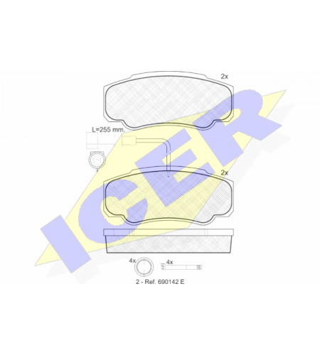 ΔΙΣΚΟΦΡΕΝΑ ICER RENAULT NISSAN ME ΚΑΛΩΔΙΟ 23921