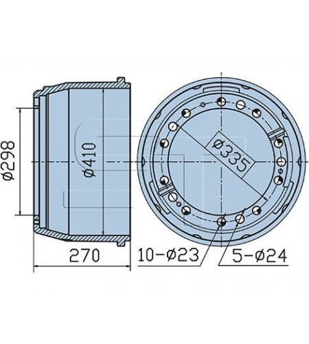 ΤΑΜΠΟΥΡΟ MERCEDES ΟΠΙΣΘΙΟ ΣΙΑΓΩΝΑ 160 h:270 d:410 15x23mm