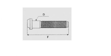 WHEEL BOLT SCANIA 7:8 INCH BSF TOTAL LENGTH 102 COUNTERCLOCKWISE