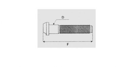 WHEEL BOLT SCANIA 7:8 INCH BSF TOTAL LENGTH 102 CLOCKWISE