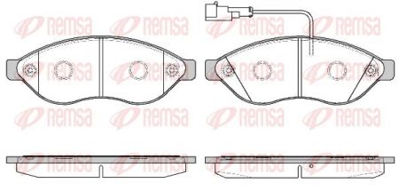 BRAKE PADS REMSA FIAT DUCATO 24468 with two sensors
