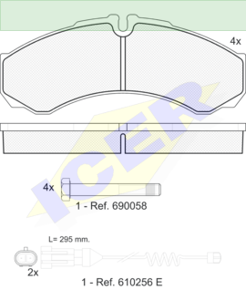 ΔΙΣΚΟΦΡΕΝΑ ICER IVECO DAILY II-III 29121 17 ΧΙΛ ΜΕ ΚΑΛΩΔΙΟ