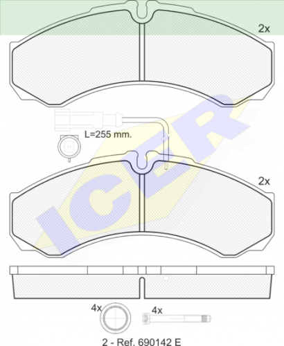 ΔΙΣΚΟΦΡΕΝΑ ICER NISSAN RVI  29121 ΜΕ ΚΑΛΩΔIO 20 ΧΙΛ