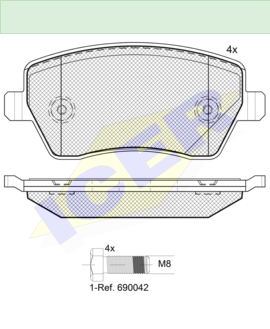 ΔΙΣΚΟΦΡΕNΑ ICER MERCEDES CITAN, DACIA LOGAN, SUZUKI SPLASH 23973