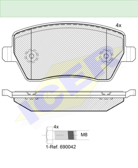 ΔΙΣΚΟΦΡΕNΑ ICER  MERCEDES CITAN, DACIA LOGAN, SUZUKI  SPLASH 23973