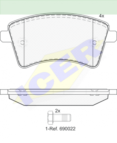 ΔΙΣΚΟΦΡΕΝΑ ICER MERCEDES CITAN RENAULT KANGOO ΕΜΠΡΟΣΘΙΟ 24693