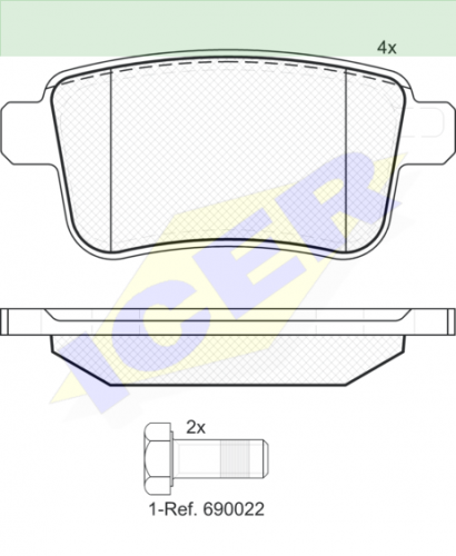 ΔΙΣΚΟΦΡΕΝΑ ICER MERCEDES CITAN RENAULT KANGOO ΟΠΙΣΘΙΟ 24692