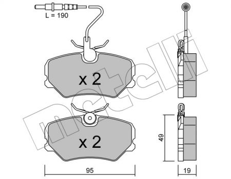 BRAKE PADS TRUSTING PEUGEOT 306 21209