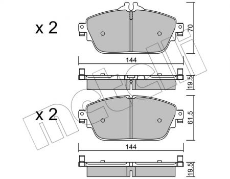 BRAKE PADS TRUSTING MERCEDES C CLASS 22031
