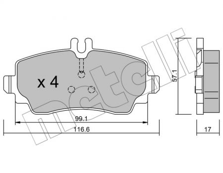 BRAKE PADS TRUSTING MERCEDES A CLASS 23070
