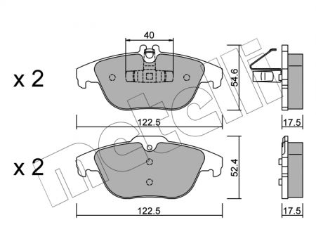 BRAKE PADS TRUSTING MERCEDES C CLASS 24254