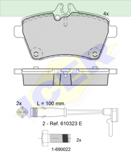 ΔΙΣΚΟΦΡΕΝΑ ICER MERCEDES-BENZ A CLASS 24077