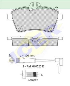 ΔΙΣΚΟΦΡΕΝΑ ICER  MERCEDES-BENZ A CLASS   24077