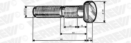 ΜΠΟΥΖΟΝΙ BPW ECO 22X1.5 L:100mm