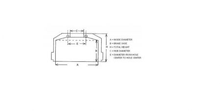 BRAKE DRUM DAF REAR BRAKE SHOE 216 HEIGHT 288