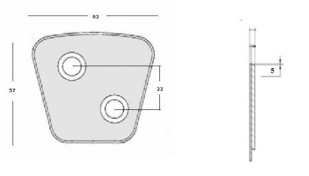 ΜΕΤΑΛΛΙΚΑ ΠΛΑΚΑΚΙΑ ΔΙΣΚΩΝ ΜΙΒΑ 63x57x4.4