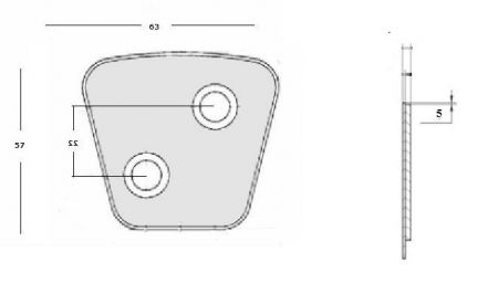 ΜΕΤΑΛΛΙΚΑ ΠΛΑΚΑΚΙΑ ΔΙΣΚΩΝ ΜΙΒΑ 63x57x4.4