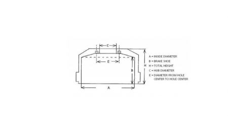 BRAKE DRUM SAF BRAKE SHOE 196 HEIGHT 227
