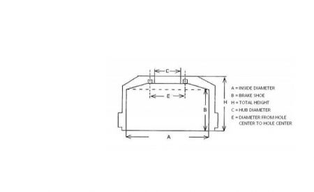 BRAKE DRUM VOLVO FRONT BRAKE SHOE 208 HEIGHT 273 WITH GROOVE