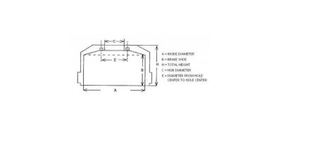 BRAKE DRUM DAF FRONT BRAKE SHOE 167 HEIGHT 228