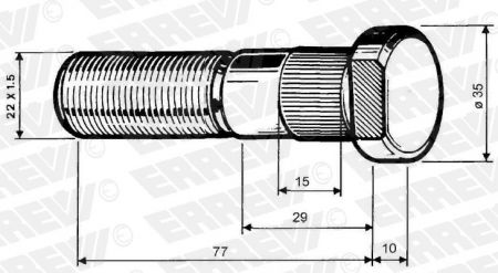 ΜΠΟΥΖΟΝΙ SAF 22X1.5 L: 87mm 35mm ΚΕΦΑΛΙ 22.2 ΚΑΡΕ