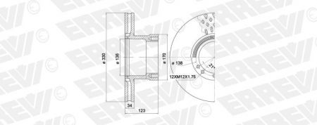 ΔΙΣΚΟΠΛΑΚΑ ERREVI DAF LF 45 FA 1400163