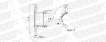 ΔΙΣΚΟΠΛΑΚΑ ERREVI DAF LF 45 FA 1403758