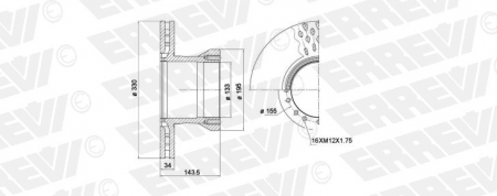 ΔΙΣΚΟΠΛΑΚΑ  ERREVI DAF LF 45 FA 1403758