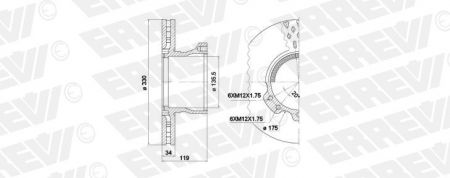 ΔΙΣΚΟΠΛΑΚΑ ERREVI DAF LF 45 FA  1400273