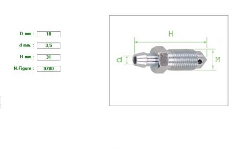 ΕΞΑΕΡΩΤΗΡΑΣ ΔΑΓΚΑΝΑΣ Μ10 ΚΛΕΙΔΙ 10 X 1.25mm X 31