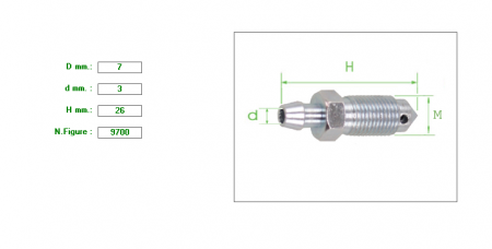 ΕΞΑΕΡΩΤΗΡΑΣ ΔΑΓΚΑΝΑΣ Μ7 x 1mm x 26.2 ΚΛΕΙΔΙ 8 ΣΤΕΝΟ ΠΑΣΟ 7X3X26.2