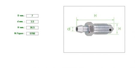 ΕΞΑΕΡΩΤΗΡΑΣ ΔΑΓΚΑΝΑΣ Μ7 x 1mm x 30.5 ΚΛΕΙΔΙ 7 ΣΤΕΝΟ ΠΑΣΟ 7X3.5X30.5