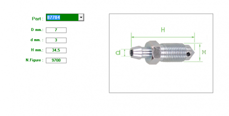ΕΞΑΕΡΩΤΗΡΑΣ ΔΑΓΚΑΝΑΣ Μ7 x 1mm x 30.5 ΚΛΕΙΔΙ 7 ΣΤΕΝΟ ΠΑΣΟ 7X3X34.5