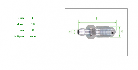 ΕΞΑΕΡΩΤΗΡΑΣ ΔΑΓΚΑΝΑΣ Μ8 ΚΛΕΙΔΙ 8 X 1.25mm X24.5