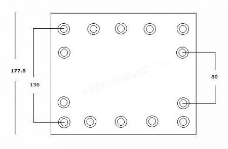 BRAKE LININGS GRANTEX GR4 ROR 180 22mm 19030