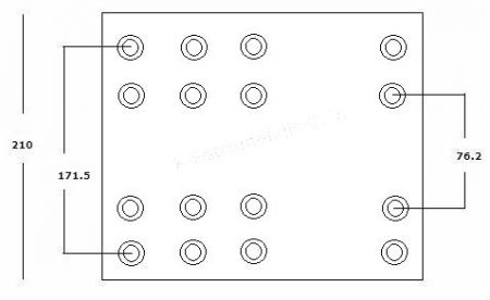 BRAKE LININGS GRANTEX FN50 YORK 210 19.5mm 19462