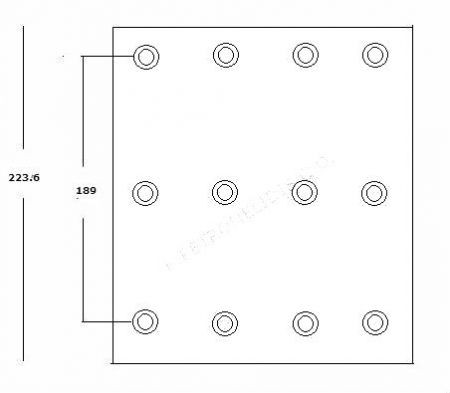 BRAKE LININGS GRANTEX GR4 VOLVO 225 18mm 19068