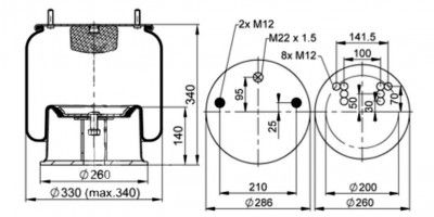 AIR SPRING   1D28A-13