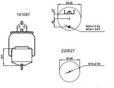 AIR SPRING  6605NP01