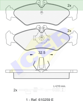 ΔΙΣΚΟΦΡΕΝΑ ICER  MERCEDES SPRINTER 21621