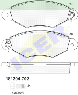 ΔΙΣΚΟΦΡΕΝΑ ICER NISSAN KUBISTAR 21980