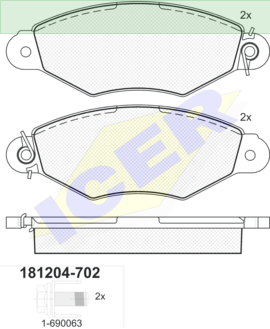 ΔΙΣΚΟΦΡΕΝΑ ICER  NISSAN KUBISTAR 21980