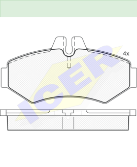 BRAKE PADS ICER  MERCEDES SPRINTER 3pieces  REAR AXLE 23021