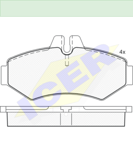 ΔΙΣΚΟΦΡΕΝΑ ICER  MERCEDES SPRINTER 3T ΟΠΙΣΘΙΟ 23021