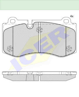 BRAKE PADS ICER  CITROEN XANTIA  23137