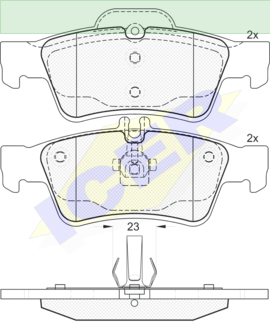 BRAKE PADS ICER MERCEDES CLS 23334
