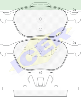 BRAKE PADS ICER  FORD FOCUS 23440
