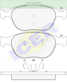 ΔΙΣΚΟΦΡΕΝΑ ICER  FORD FOCUS 23440