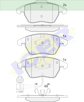 ΔΙΣΚΟΦΡΕΝΑ ICER AUDI A1-A3 23587