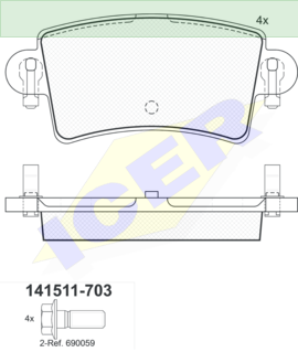 BRAKE PADS ICER  NISSAN INTERSTAR 23669